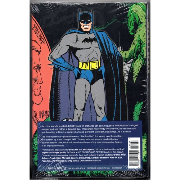 Batman: A Celebration Of 75 Years Hardcover 1st Printing Near Mint Sealed - Picture 2 of 2